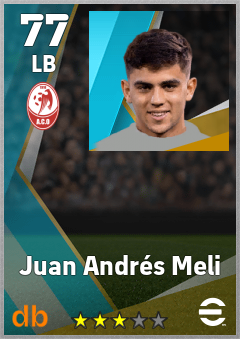 Juan Andrés Meli — LB, OVR 77, MAX 77