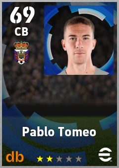 Pablo Tomeo — CB, OVR 69, MAX 69
