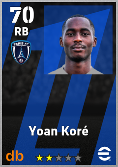 Yoan Koré — RB, OVR 70, MAX 70