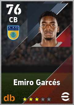Emiro Garcés — CB, OVR 76, MAX 76