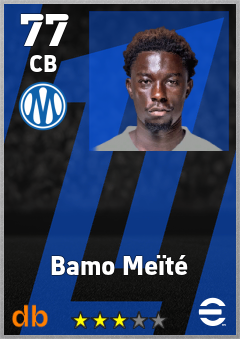 Bamo Meïté — CB, OVR 77, MAX 77