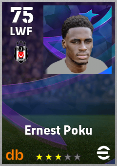 Ernest Poku — LWF, OVR 75, MAX 75