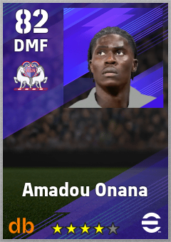 Amadou Onana — DMF, OVR 82, MAX 82