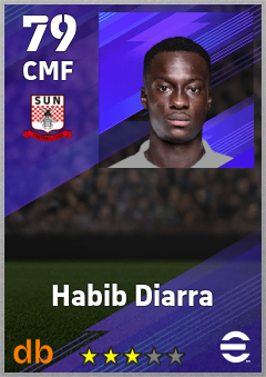 Habib Diarra — CMF, OVR 79, MAX 79