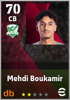 Mehdi Boukamir — CB, OVR 70, MAX 70