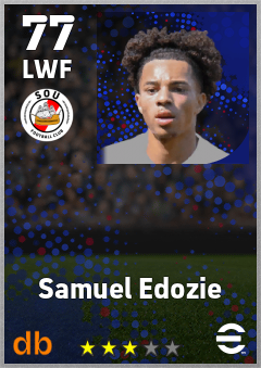 Samuel Edozie — LWF, OVR 77, MAX 77