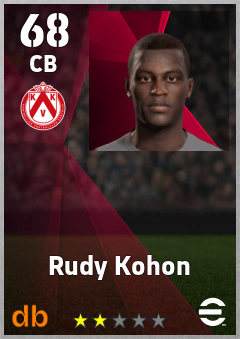 Rudy Kohon — CB, OVR 68, MAX 68
