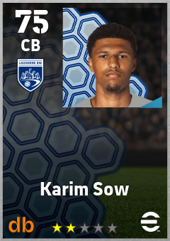 Karim Sow — CB, OVR 75, MAX 75