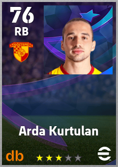 Arda Kurtulan — RB, OVR 76, MAX 76