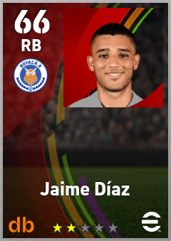 Jaime Díaz — RB, OVR 66, MAX 66