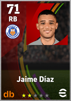 Jaime Díaz — RB, OVR 71, MAX 71