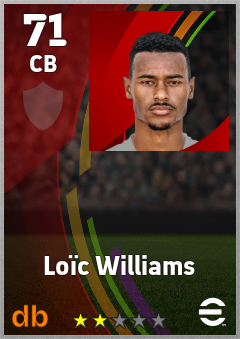 Loïc Williams eFootball player card
