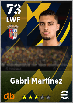 Gabri Martínez — LWF, OVR 73, MAX 73