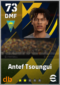Antef Tsoungui — DMF, OVR 73, MAX 73
