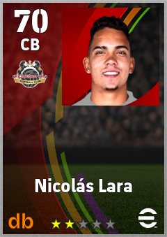 Nicolás Lara — CB, OVR 70, MAX 70