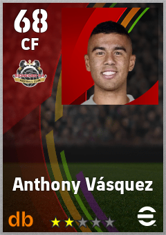 Anthony Vásquez — CF, OVR 68, MAX 68