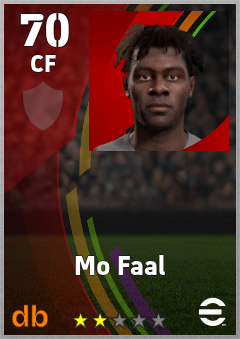 Mo Faal — CF, OVR 70, MAX 70