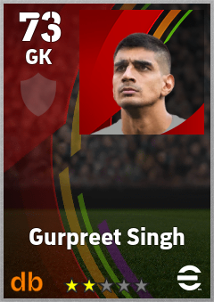 Gurpreet Singh eFootball player card