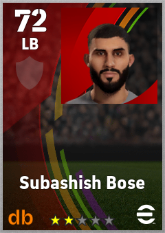 Subashish Bose eFootball player card