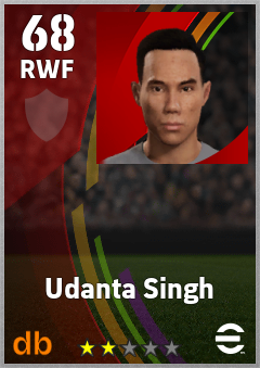 Udanta Singh eFootball player card