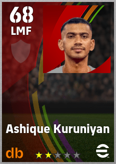 Ashique Kuruniyan eFootball player card