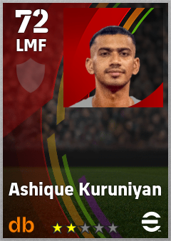 Ashique Kuruniyan eFootball player card
