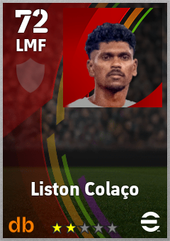 Liston Colaço eFootball player card