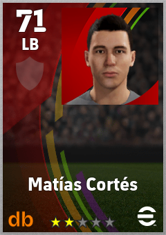 Matías Cortés — LB, OVR 71, MAX 71