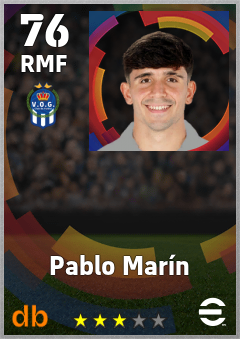 Pablo Marín — RMF, OVR 76, MAX 76