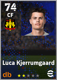 Luca Kjerrumgaard — CF, OVR 74, MAX 74
