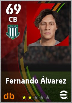 Fernando Álvarez — CB, OVR 69, MAX 69