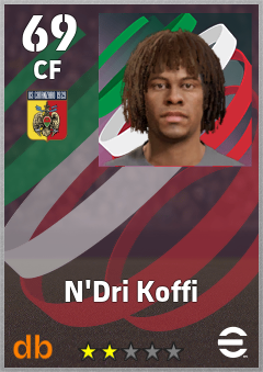 N'Dri Koffi — CF, OVR 69, MAX 69