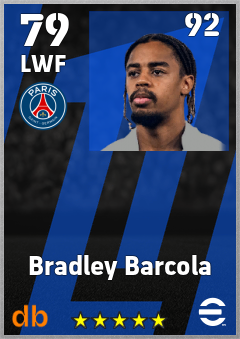 Bradley Barcola eFootball player card