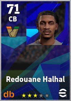 Redouane Halhal — CB, OVR 71, MAX 71
