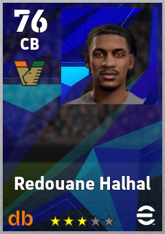 Redouane Halhal — CB, OVR 76, MAX 76