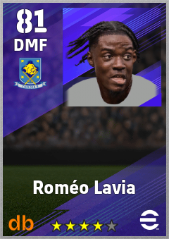 Roméo Lavia eFootball player card