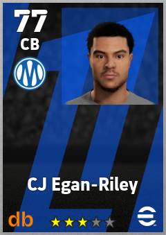 CJ Egan-Riley — CB, OVR 77, MAX 77