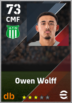 Owen Wolff — CMF, OVR 73, MAX 73