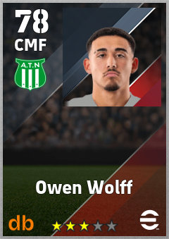 Owen Wolff — CMF, OVR 78, MAX 78