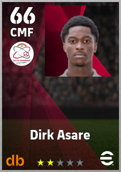 Dirk Asare — CMF, OVR 66, MAX 66