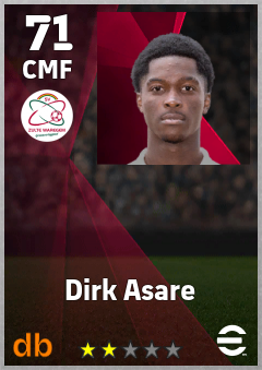 Dirk Asare — CMF, OVR 71, MAX 71