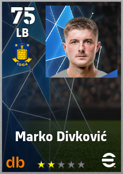 Marko Divković — LB, OVR 75, MAX 75