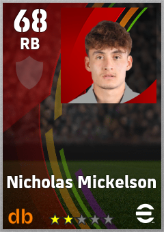Nicholas Mickelson eFootball player card
