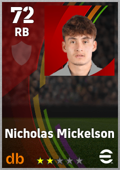 Nicholas Mickelson eFootball player card