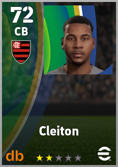 Cleiton — CB, OVR 72, MAX 72