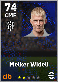 Melker Widell — CMF, OVR 74, MAX 74