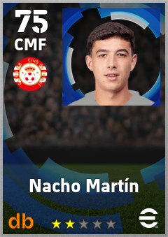Nacho Martín — CMF, OVR 75, MAX 75
