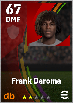 Frank Daroma — DMF, OVR 67, MAX 67