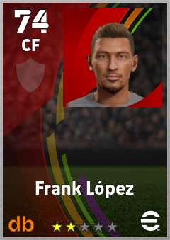 Frank López — CF, OVR 74, MAX 74