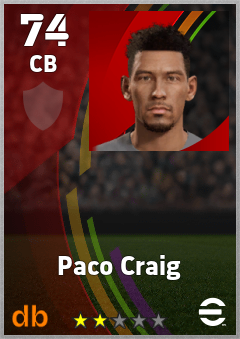 Paco Craig eFootball player card